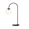 Gracie Mills Aileen Industrial Arched Metal Table Lamp with Glass Globe Bulb - GRACE-6461